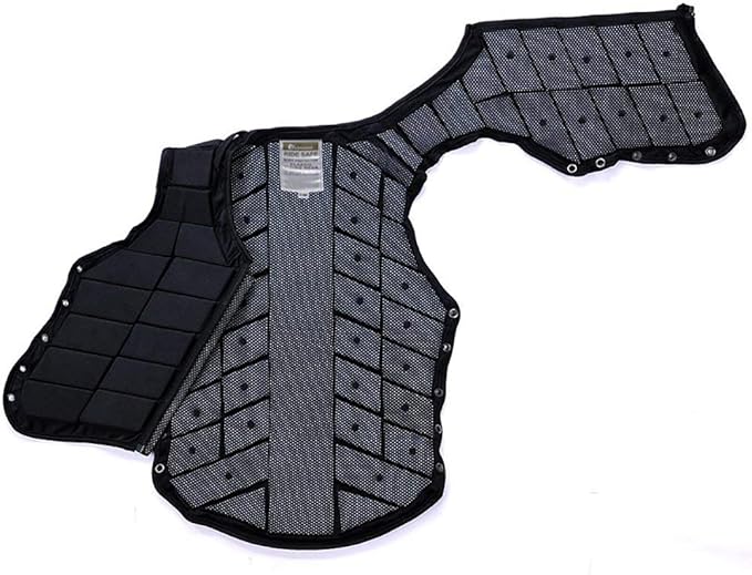 UNISTRENGH Equestrian Vest Professional Safety EVA Padded Horse Riding Vest Unisex Black Zipper Protector Gear Waistcoat