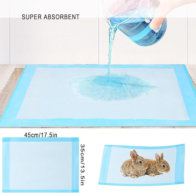 Bunny Travel Carrier with Absorbent Pad Set, Pee Pad with Leak-Proof Quick-Dry Design for Bearded Dragon,Portable Guinea Pig Bag for Sugar Glider,Hedgehog,Rat,Small Pet,Rat,Outdoor Used