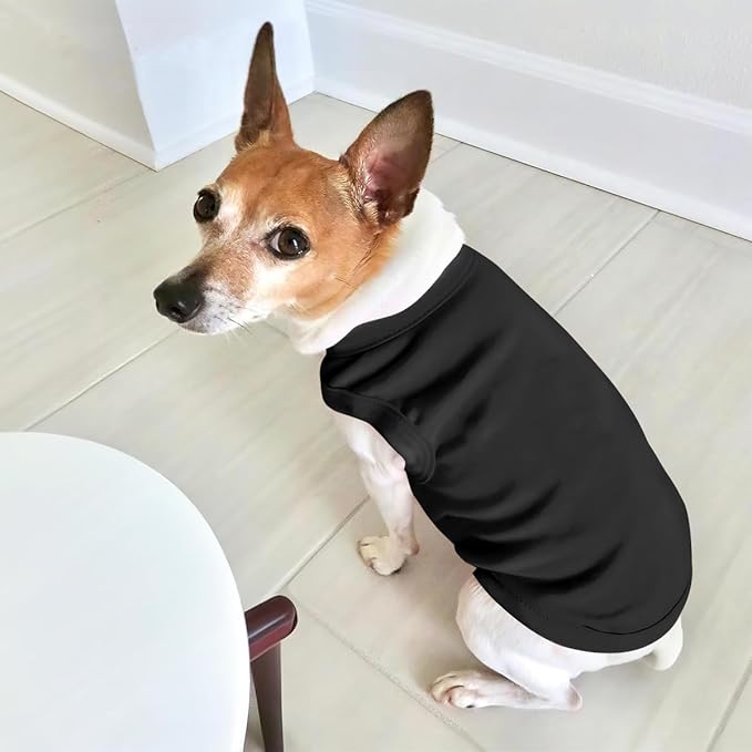 Custom Dog Clothes Shirts for Small Large Dogs Breathable Pet Shirt Customized Image Text Sleeveless Tank Tops for Puppy Cats Customize Pets Apparel Gifts, Black, XL