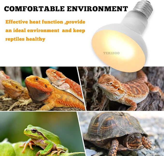 Reptile Heat Lamp Basking Spot Bulb UVA Daylight Light for Amphibian,Lizard,Tortoise,Bearded Dragon 100W(4 Pack)