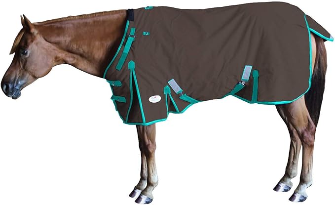 Derby Originals Nordic Tough 1200D Ripstop Waterproof Reflective Winter Horse Turnout Blanket 300g Heavy Weight, Chocolate Brown, 84"