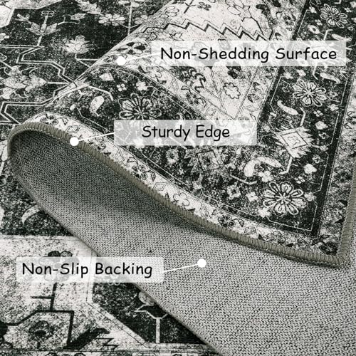 Ultra Thin Washable Vintage 5x7 Area Rugs