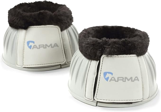 Shires Equestrian Equine Horse Arma Fleece Overreach Green Cob Bell Boots