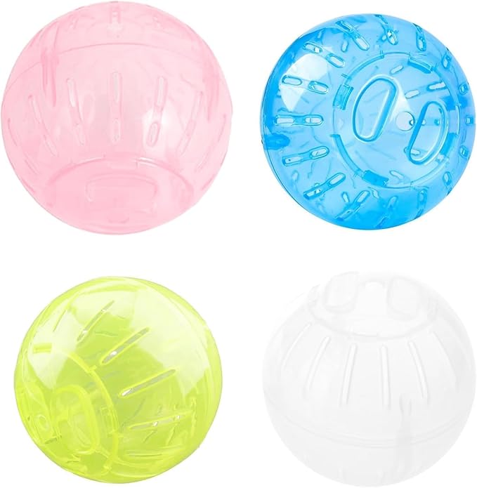 Transparent Silent Exercise Ball Plastic Spinner Hamster Running Wheel, Multiple Colors, Small Animal Exercise Wheel