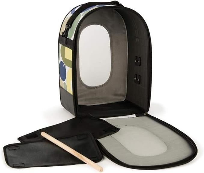 Prevue Pet Products Soft Sided Bird Travel Carrier with Perch Large, Multicolor (1309)