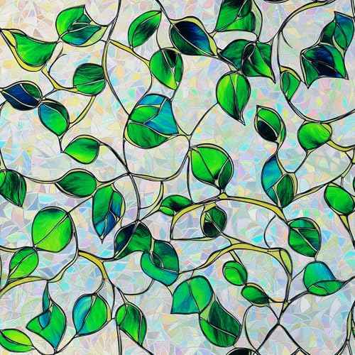 Rainbow Stained Glass Window Privacy Film