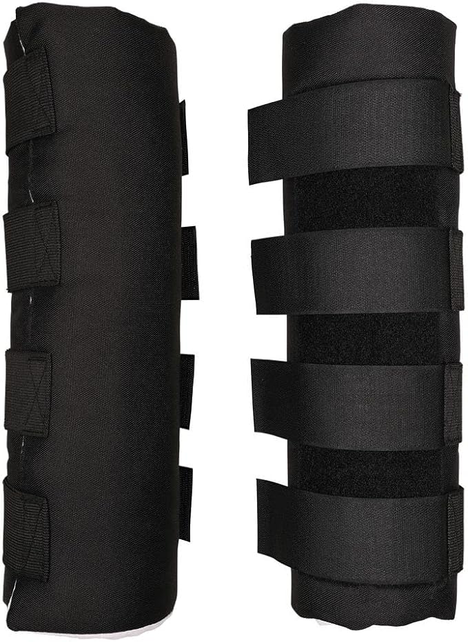Dura-Tech Quick Wrap No Bow Leg Wraps for Horses | Size 16" | Color Black | Exceptional Leg Coverage | Versatile Use | Secure and Easy Application | Sold in Pairs