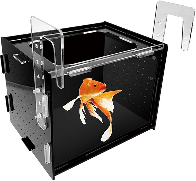 Fish Breeding Box Hatchery Sturdy Clear Acrylic Separation Incubator Isolation Box for Clownfish Betta Baby Fish Guppy, 30x20x20cm