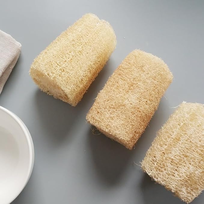 4Pcs Bunny Chew Toys for Rabbit, Organic Natural Loofah Toys.Suitable for Small Animals Such as Rabbits, Guinea Pigs and Hamsters.