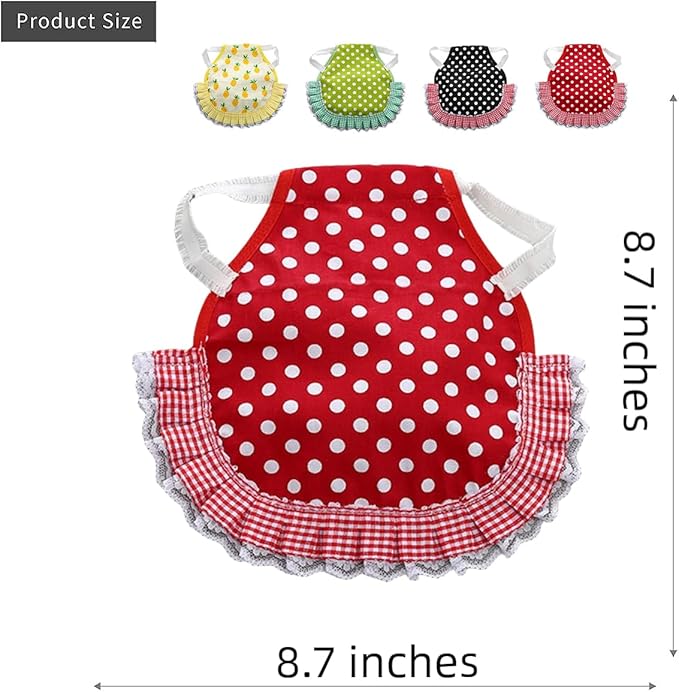 4-Pack Chicken Diapers Saddle Set for Hen with Bow Tie Reusable Handmade Washable Waterproof Inner Layer for Geese Duck Chicken- Stylish and Protective Poultry Clothes (4 Diapers+4 Saddles,Small)