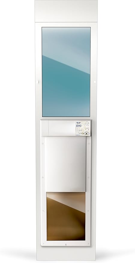 Power Pet Automatic Sliding Glass Patio Pet Door by High Tech Pet - Pet Operated Dog Door, Heavy-Duty Aluminum Frame (75" - 80 1/4"), High Security, Air Tight, for Large Dogs 30-100 lbs., Easy Install