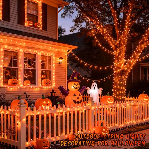 1000 LED Orange Halloween String Lights Outdoor Indoor Plug in (272 Foot)