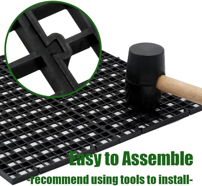 LINLAN 4 Pieces 11.8x11.8in (30X30cm) Aquarium Grid Plastic, Fish Tank Divider, Egg Crate for DIY Filtration and Bottom Protection in Aquascaping (Black-No Accessories)