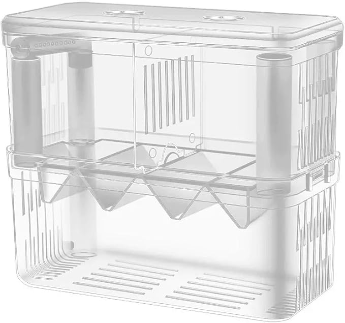 J-star Extra Large Fish Breeder Box for Aquarium Tank, Acrylic Breeding Box for Guppy/Betta/Shrimp/Clownfish, Baby Fish Hatchery & Isolation Tank