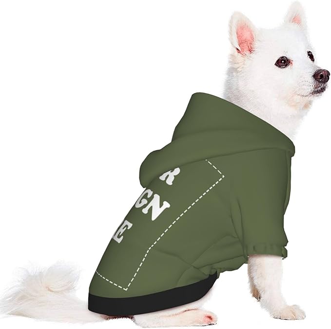 Personalized Dog Hoodie, Custom Dog Costumes for Small Dogs, Holiday Happy Dog Clothes Football Pet Shirt Sweater with Name Number for Girl/Boy Cats/Kitten, SageGreen, XXS