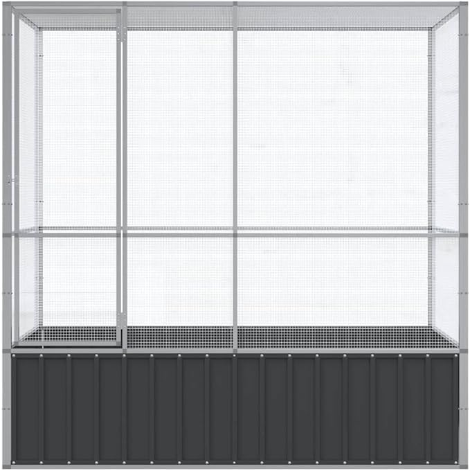 Steel Aviary, Large Bird Cage with Lockable Door, Aviary Spacious and Versatile Cage Ideal for Parakeets, Parrots, Lovebirds, Cockatiels, Pigeons, 82.9"x42.1"x83.5",-272
