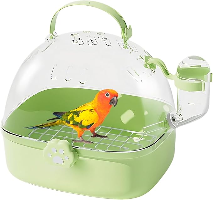 Parrot Carrier - Travel Bird Cage with Water Bottle, Parrot Travel Cage | Breathable Pet Bird Carrying Accessory for Hedgehog Chinchillas Lovebirds Cockatiels Budgies Macaws Parakeet