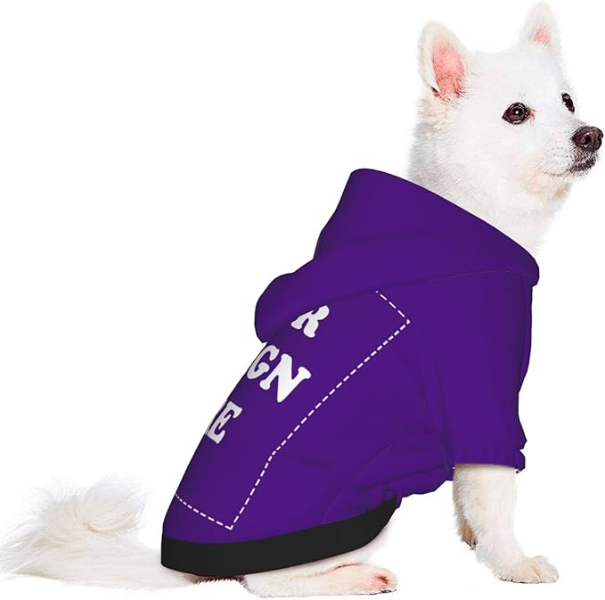 Dog Costume, Custom Dog Hoodie, Dog Name Costume Holiday Pet Pajamas Outfit, Personalized Pet Coat Costumes for Small Medium Large Dogs and Cats for Winter, Indigo, S