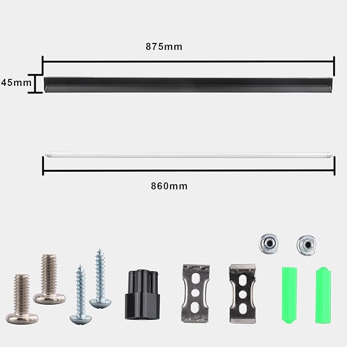 Aiicioo T5 UVB Lighting Combo Kit 39W - T5 UVB Reptile Light Fixture and 5.0 UVB Light Bulb for Bearded Dragon Leopard Gecko (34Inch 39W)