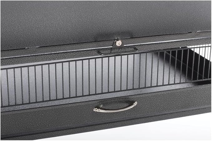 Mid-Century Marvel Bird Cage with Retro-Inspired Design, Durable Construction, Spacious Interior, and Elegant Finish for Stylish Black Hammertone