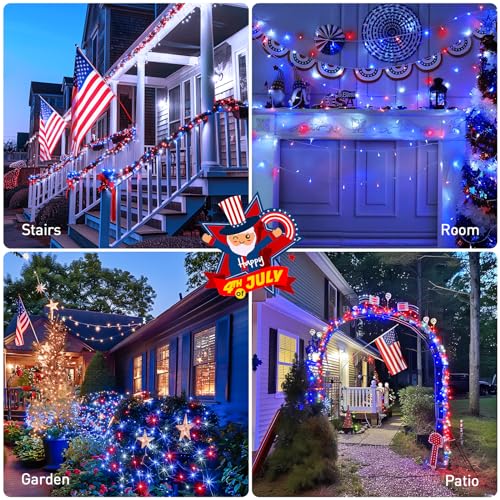 Red White and Blue Lights (66 Foot)