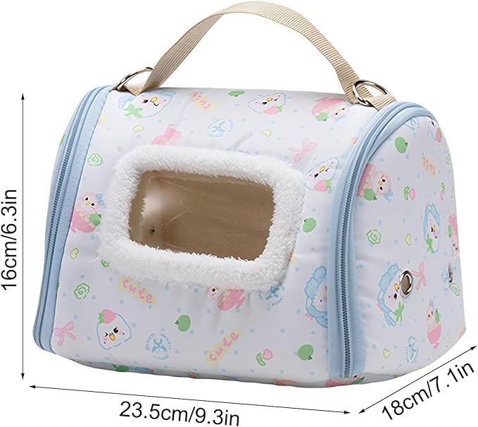 Bird Travel Carrier | Portable Parrot Transport Box with Clear Window, Lightweight Bird Carrier for Parakeet, Conure, Cockatiel, Canary, African Grey, Lovebird Hiking & Camping