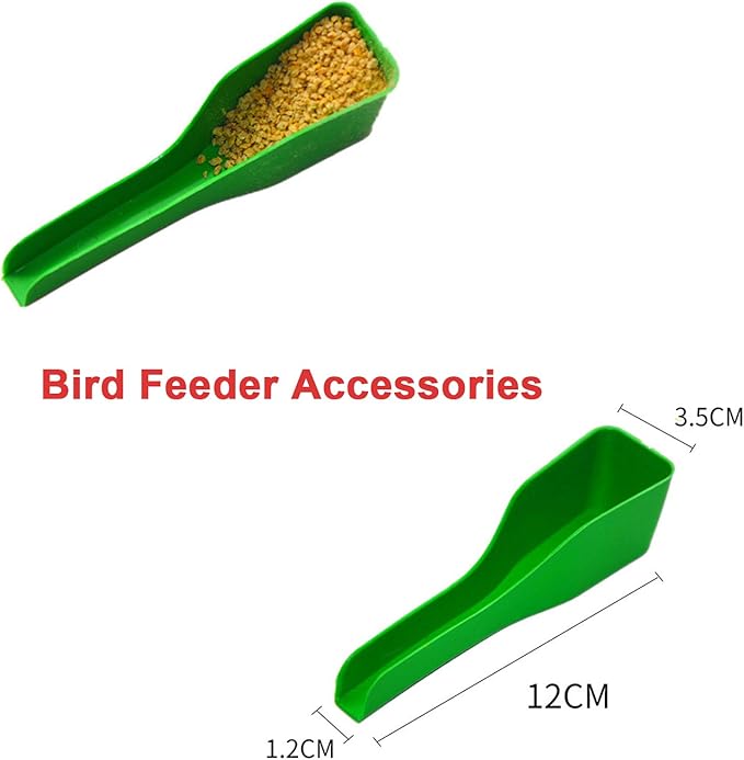 6 pcs Bird Feeding Dish Cups, Parrot Stainless Steel Food Bowl Cage Water Feeder with Clamp Holder for Parrots Cockatiel Budgies Lovebird Parakeet Feeding Cups with 6 Spoon