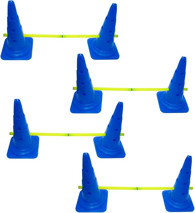 Trademark Innovations Dog Agility Jump Course Training Cone Hurdles Set