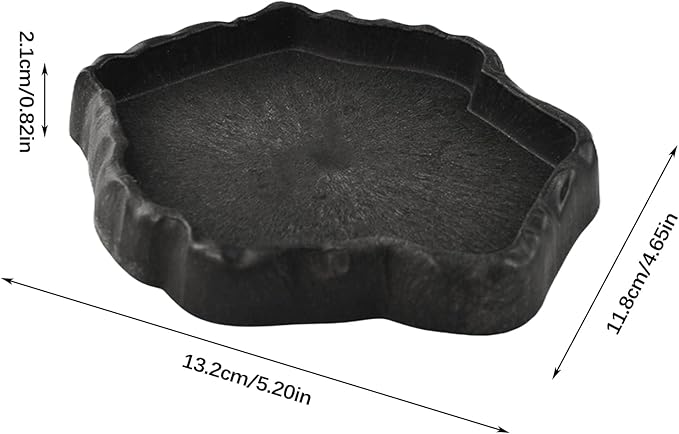Reptile Water Dish, Reptile Feeding Dish Corner Bowl Breadworm Feeding Food Bowl, Terrarium Decor Bowls for Bearded Dragon Lizard Frog Leopard Gecko Tortoise Hermit Crab Chameleon (Small)