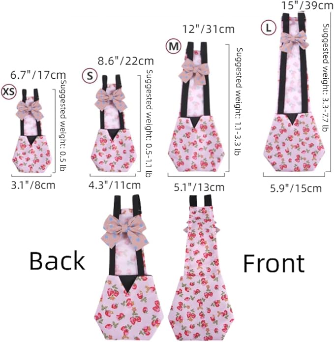 MANON ROSA Chicken Diapers Bantam Hens - Reusable 6-Piece Set with Bow Ties Poultry Nappies Washable Waterproof for Geese Pet Ducks Silkie (6D S)