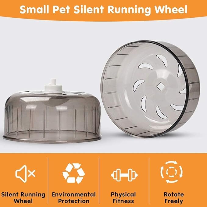 Mini Silent Exercise Wheels for Hamsters Less Than 4 inches 10 cm in Length Toys Hamster Ball Small Pet Running Toy Ball Gerbils Mice Rat Guinea Pig Hamster Cage Accessories