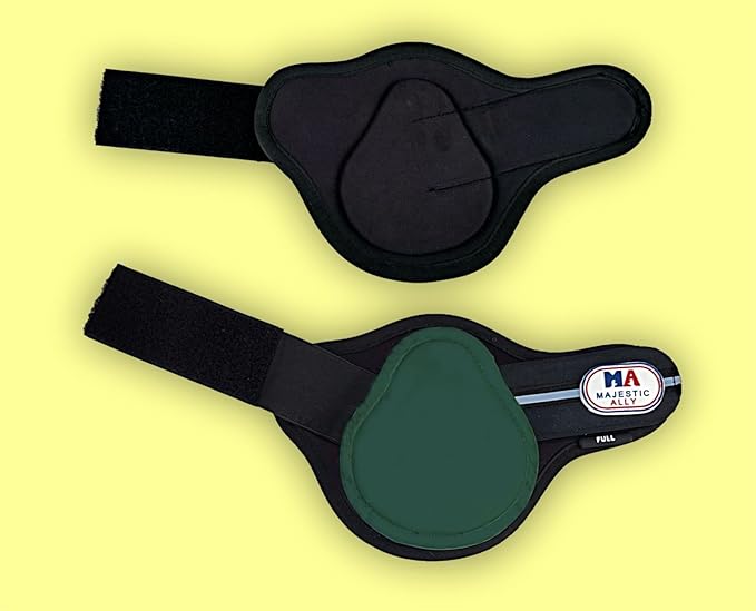 Majestic Ally Horse Leg Protection Fetlock and Tendon Boots Set, PU Shell, Neoprene Lining, Hook and Loop Closures, Multiple Colors and Sizes