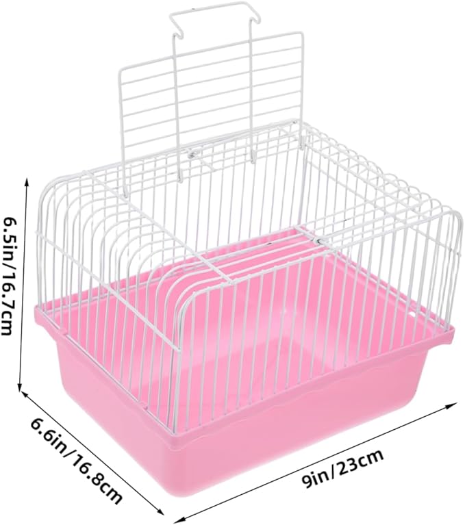 Toyvian Portable Bird Travel Cage for Lovebirds Parakeets Small Animals Lightweight Bird Carrier Comfortable Habitat for Indoor Travel Use