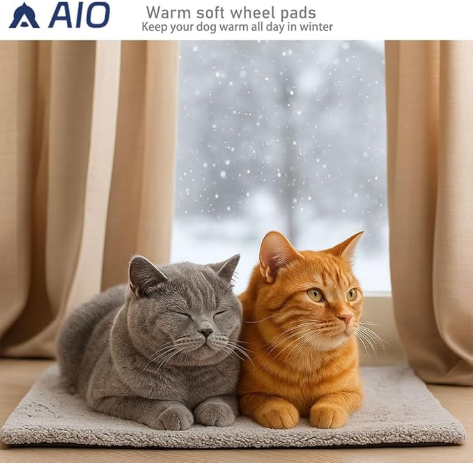 Heated Cat Bed Self Warming Cat Bed Advanced Extra Warm Thermal Pet Pad for Indoor Outdoor Pets with Removable Cover Non-Slip Bottom Washable Non Electric Self Heating Cat Dog Mat Brown 27.5*45.3inch