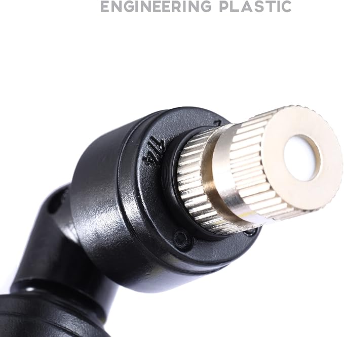 Reptile Mister Nozzles 360 Degree Adjustable Reptile Fogger Mist Sprinkler, Four-Head Black Misting Spray Nozzles for Aquarium Rainforest