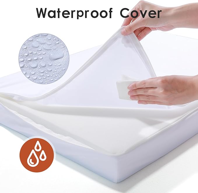 Chew Proof Dog Bed, 3" Memory Foam Dog Bed for Medium and Large Dogs, Removable and Washable Microsuede Cover, Waterproof Liner, Nonskid Bottom, 41x27 Inches XL Dark Grey