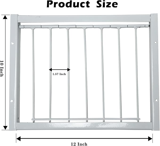 Pigeon Trap Loft Door with Steel Frame, Rust Resistant Bird Cage House Door for Racing Pigeons, Supplies (12in/ 30cm)