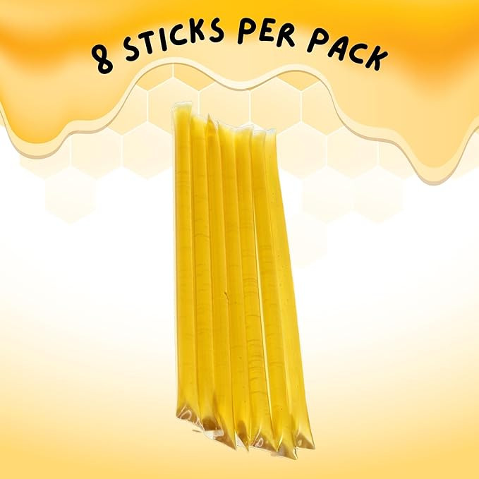 Honey Sticks - Original Flavor (8 Sticks) - All-Natural Sweet Treat Made with Orange Blossom Honey - Sugar Gliders, Marmosets, Parrots & More
