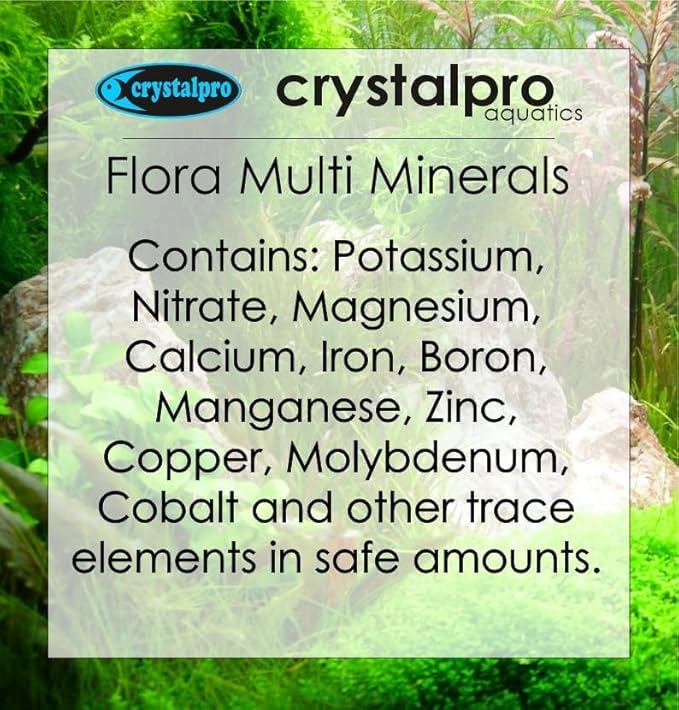 Flora Multi Minerals All in One Aquarium Plant Fertilizer - for Fast Growing Healthy Plants - Plant Food for Root and Leaf Growth- Safe for All Freshwater Livings 4.2 Oz