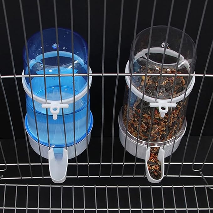 Pet Bird Water Feeder, 13.5 Oz Parrot Water Dispenser, Bird Cage Suspended Automatic Water Dispenser for Parakeet Budgie Lovebirds Cockatiel (1PCS)