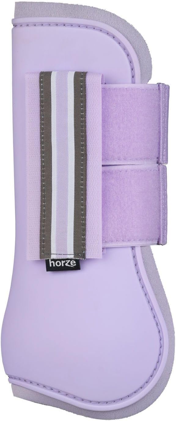 HORZE Adepto Open Front Tendon Boots | Durable Shell with Neoprene Lining - Languid Lavender Purple - Cob