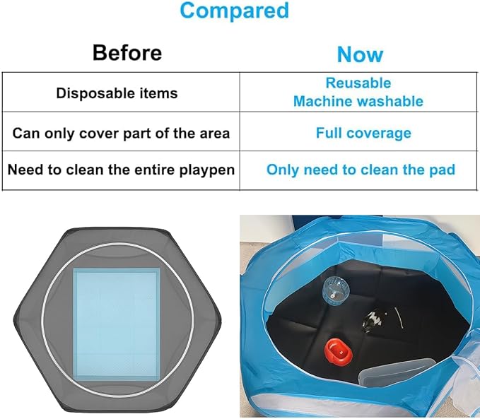 Amakunft 2 in 1 Small Animals Playpen with Pad Mat Rabbit Pop Up playpen Tent Portable Chick Brooder Box Indoor for Guinea Pig/Ferret/Chinchilla/Bearded Dragon/Kitten