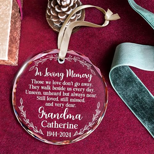 2025 Personalized Memorial Hanging Glass Ornament