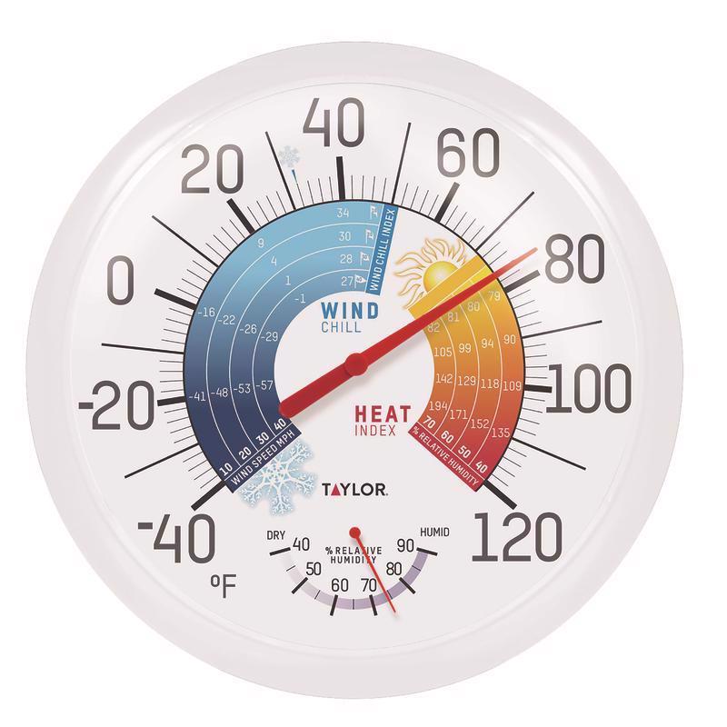 Taylor Dial Thermometer Plastic Multicolored 13.25 in. 6751