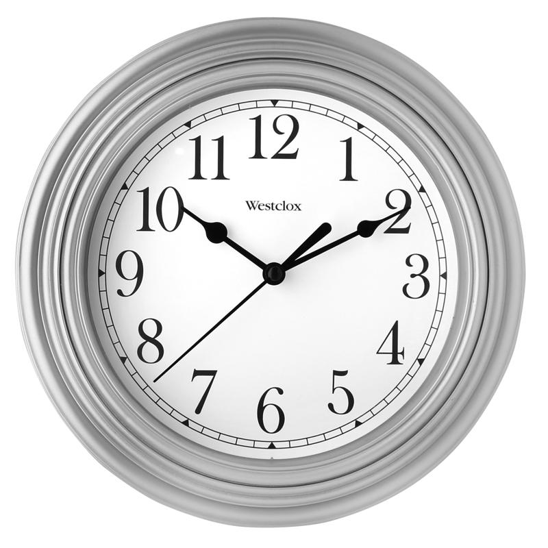 Westclox 8.5 in. L X 8.5 in. W Indoor Classic Analog Wall Clock Glass/Plastic Silver 46984A