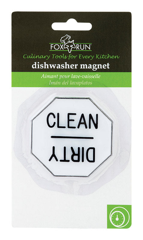 Fox Run White/Black Plastic Dishwasher Magnet 5935, Pack of 12