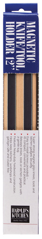Harold Import Black Wood Magnetic Knife/Tool Holder 43125