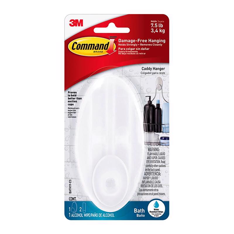 3M Command Large Plastic Caddy Hanger 5 in. L BATH19-ESF 1 pk