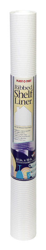 Warp's Plast-O-Mat 10 ft. L X 24 in. W White Non Adhesive Ribbed Shelf Liner PM210-W