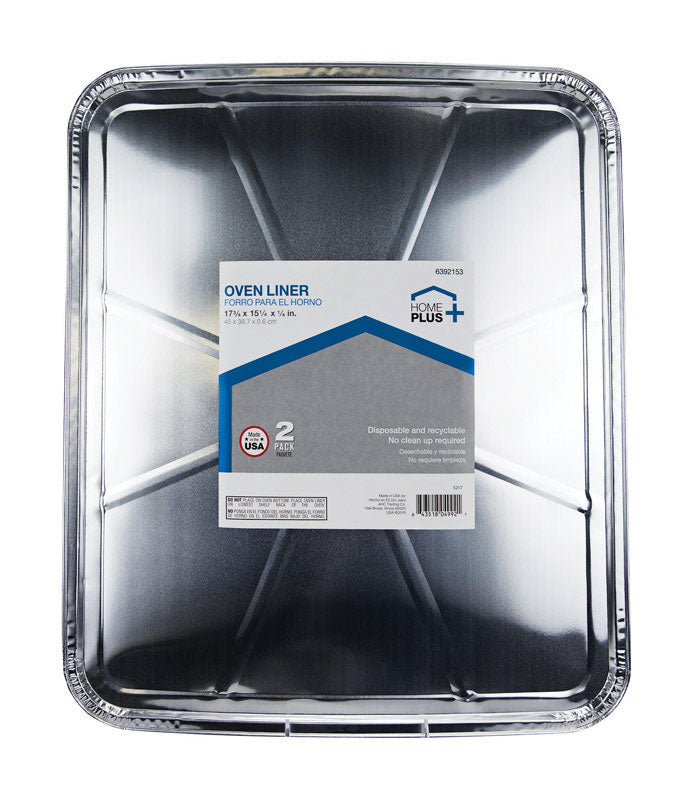 Home Plus Durable Foil 15-1/4 in. W X 17-3/4 in. L Oven Liner Silver D71020 2 pk, Case of 12